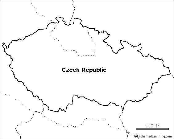 outline map Czech Republic