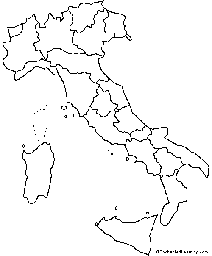 Outline Map: Regions of Italy