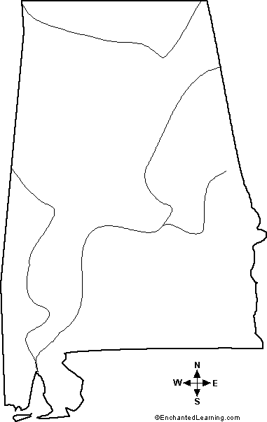 outline map of Alabama